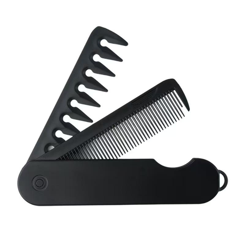 Men's Hair Styling Tool Two-In-One Folding Comb + Puffiness Toothed Styling Comb, Root Lift & Concealment, Perfect Holiday Gift for Guys