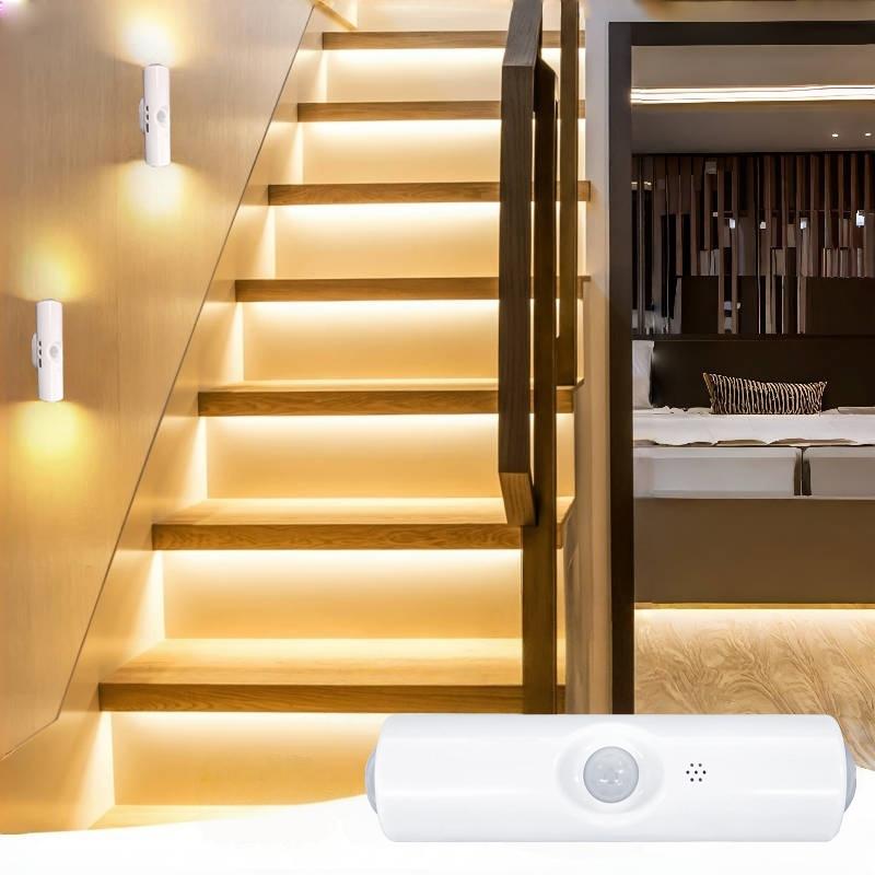 Smart Motion Sensor Night Light, LED Wall Lamp, USB Rechargeable Bedside Lamp, for Bedroom, Hallway, Stairs, Office