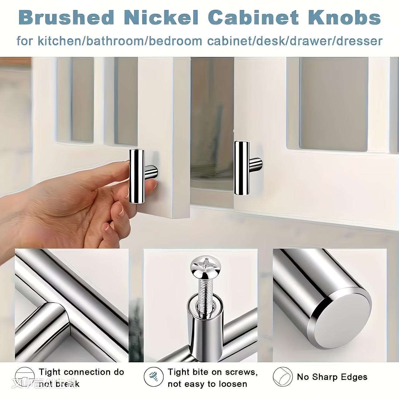 Modern Simple Cabinet Knobs and Pulls Set, Single Hole Door Handles, Door Hardware, 50mm Total Length, Suitable for Kitchen Cabinets, Drawers, Bedroom Furniture