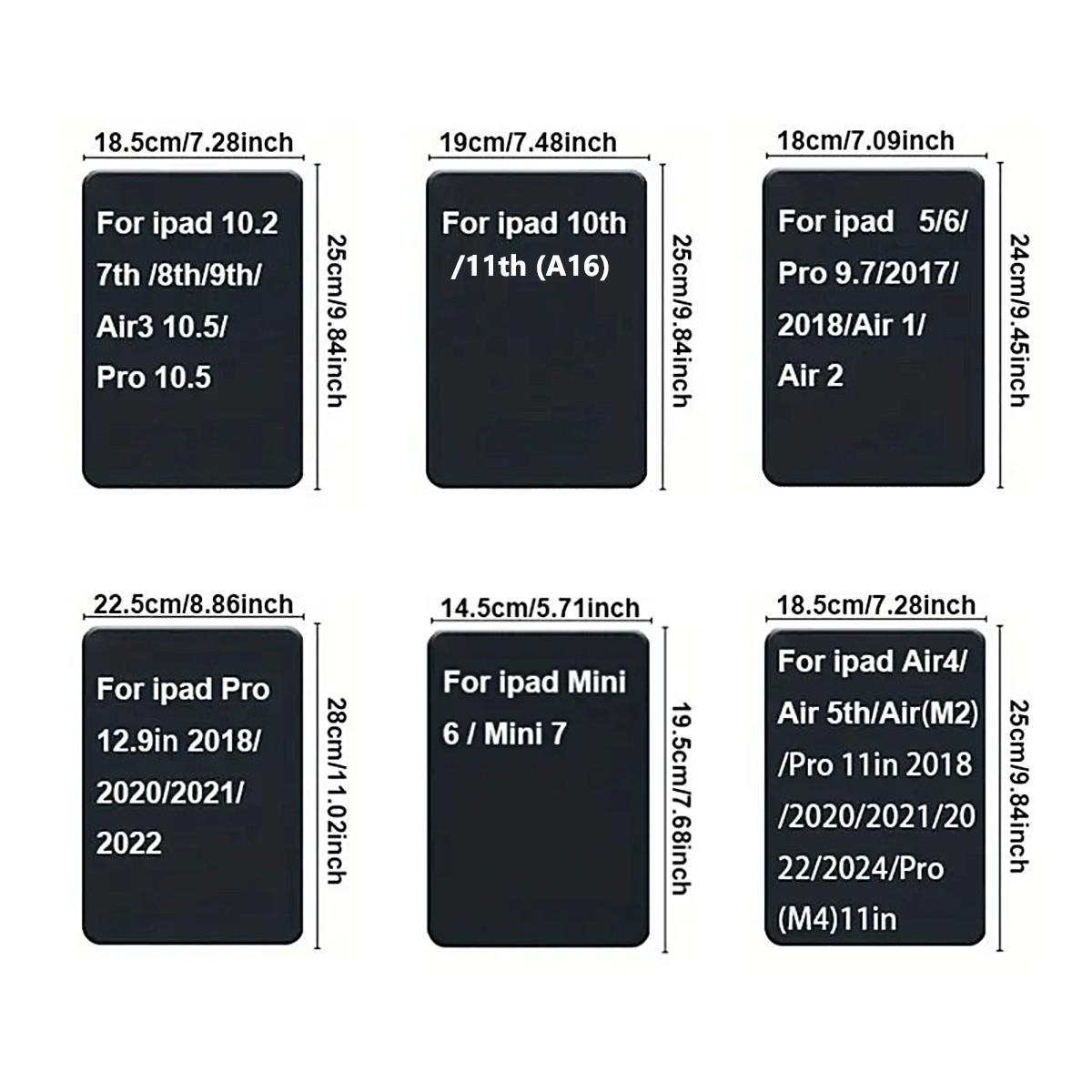 Cherry Bow Print iPad Case, Soft Shockproof Cover with Pen Slot, Auto Sleep Feature, Fits iPad 7-11 Inch Models