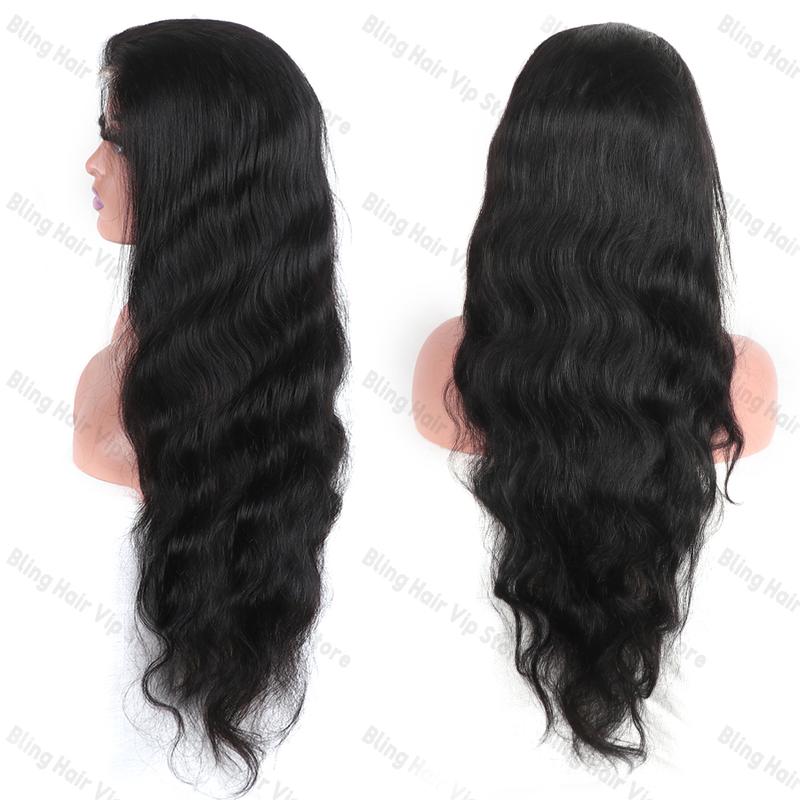 Bling Hair VIP 36 34 Inch 13X4 13X6 Body Wave Lace Front Wig Human Hair 360 Full Frontal Wigs for Women Brazilian Real Human Hair PrePlucked Natural Black Remy Hair 180% Density #TikTokShopHolidayHaul