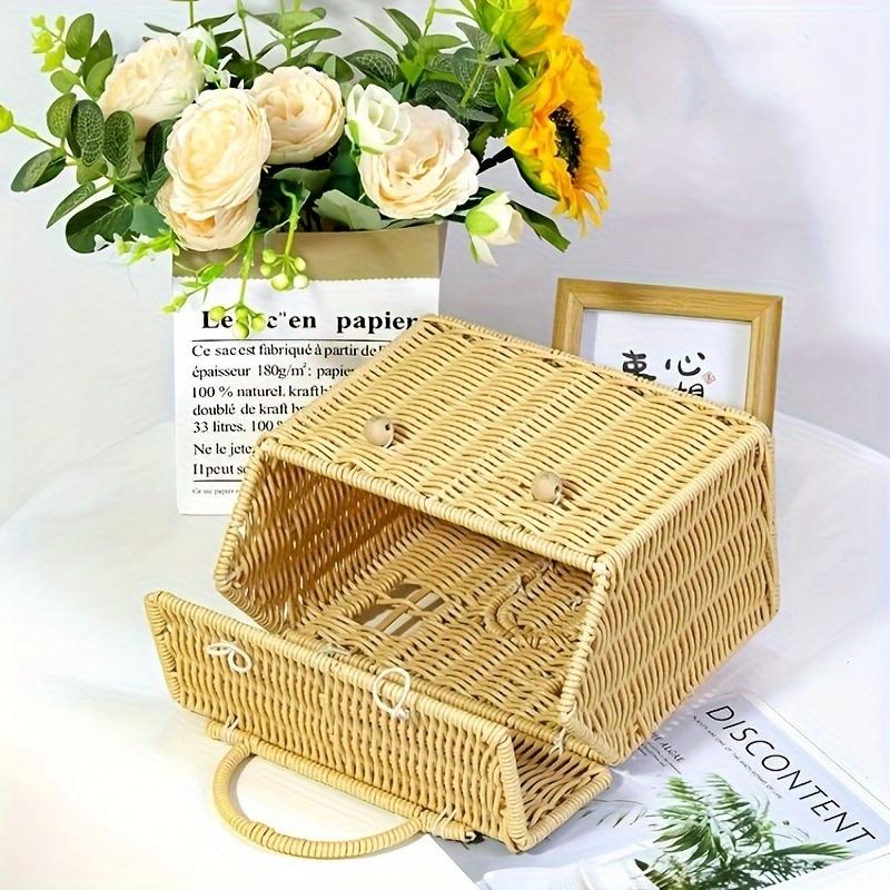 Christmas Creative Wicker Gift Box Packaging, Gift Basket, Baked Cookie Candy Snowflake Treats, Perfect Handmade Holiday Present