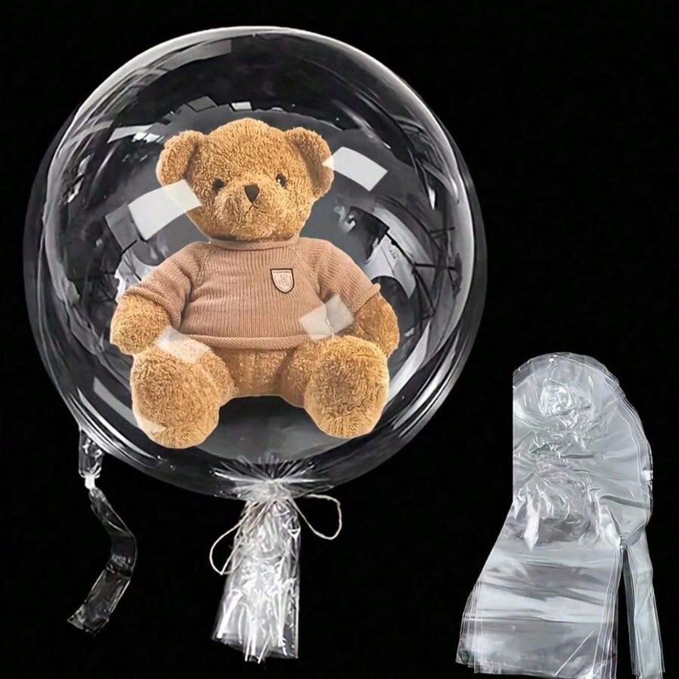 5/10pcs 30 Inch Jumbo Bubble Balloon, Round Non-Stretch Double Nozzle, Perfect for Birthdays & Holidays, Ideal for Floral Snacks & Gifts