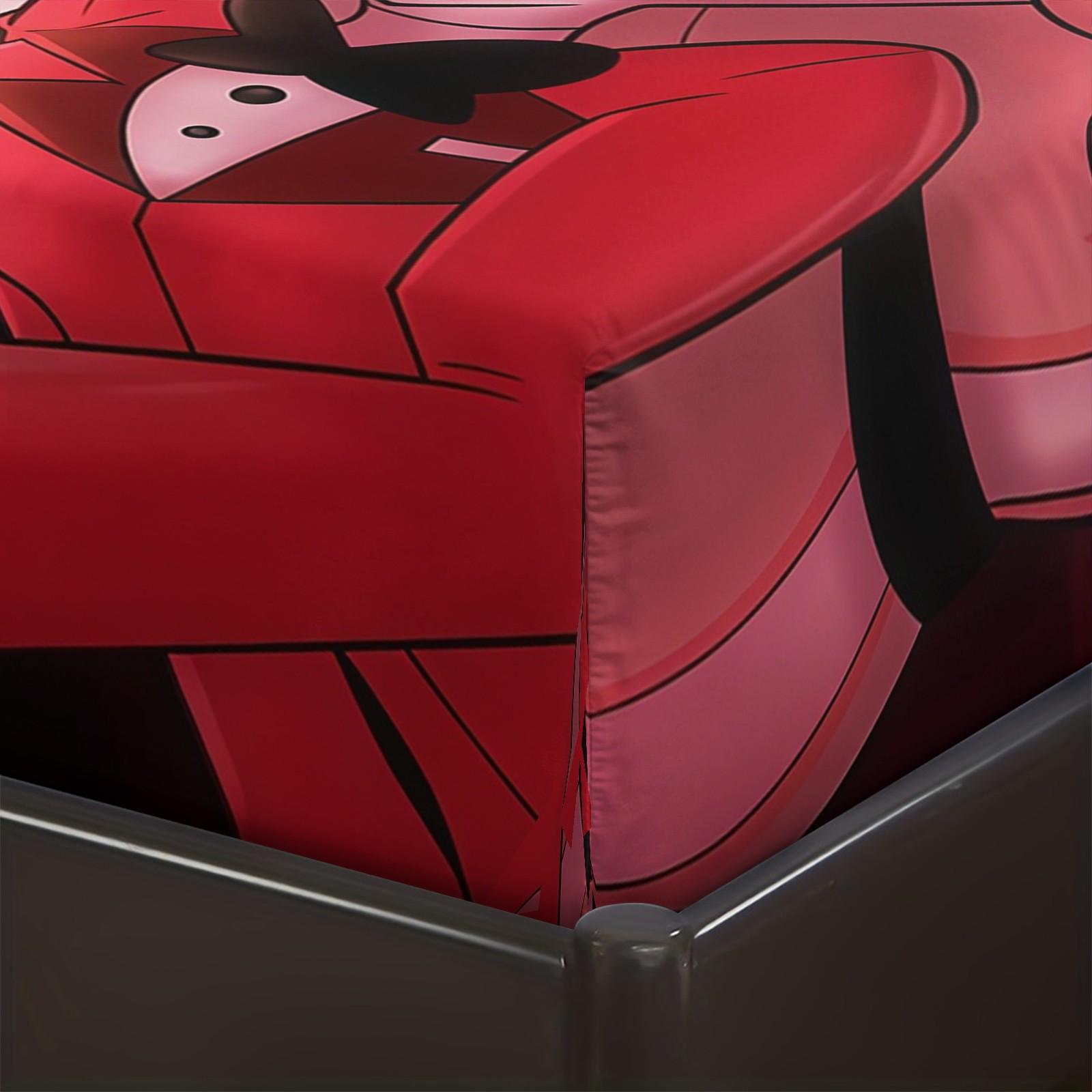 3 Piece Hazbin Hotel Pattern Fitted Sheet Set, Soft And Durable Bedding Set Bed Sheets Includes 1 Piece Flat Sheet And 2 Pieces Pillowcases, Daily Holiday Birthday Gift Bedroom Decorations For Kids And Adults, Bedsheet Sets