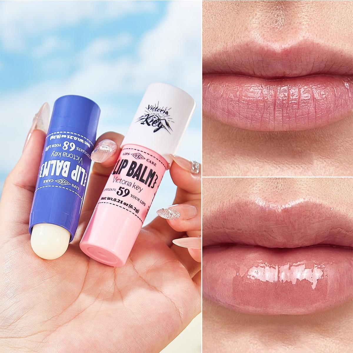 1pc Moisturizing Lip Balm, Instant Hydration, Natural Color, All-Day Shine, Suitable for All Skin Types, Colored Lip Care