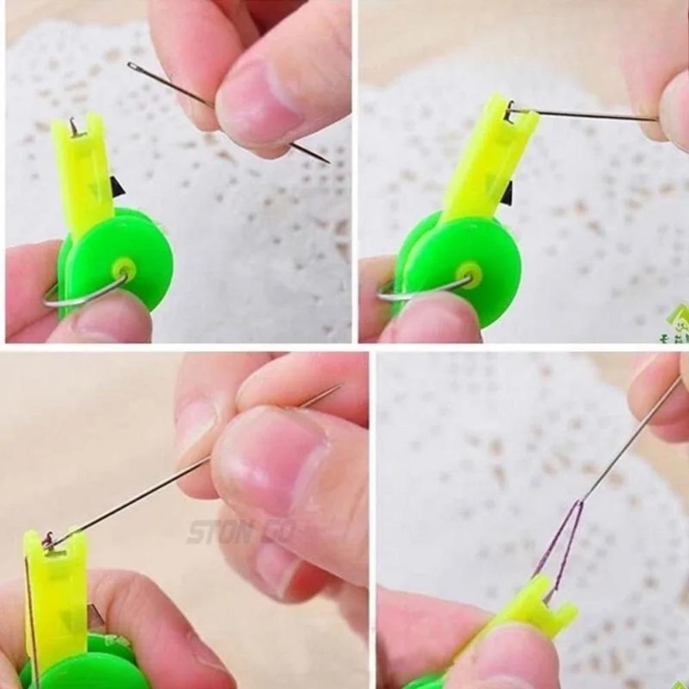 Automatic Sewing Machine Threader - Quick & Effortless Needle Threading Tool, Anti-Slip Guide for Easy Use, Reusable Threading Aid Compatible with Various Sewing Machine Models, Sewing Tools