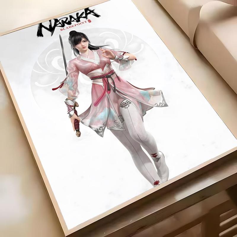Martial arts Action game N-Naraka Bladepoint Poster Wall Prints for Living Room Bedroom Office Home Decoration Gift decoration for bedroom bar parlor home decor gift fade-Resistant, Non-sticky, vibrant  Anime Movie Wall print poster