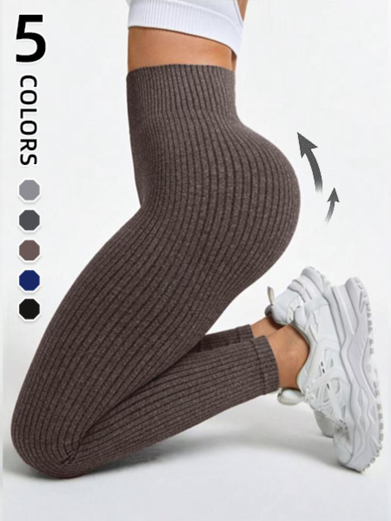 Women's High Waist Sporty High Stretch Leggings, Casual Comfortable Breathable Tight Fit Pants, Ideal for Yoga Gym Running, All-Season Women's Sports Wear