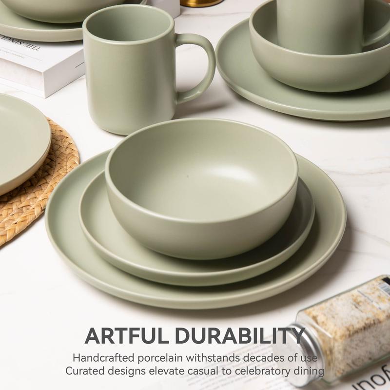 【TikTokShopBlackFriday】12-Piece Stoneware Dinnerware Set with or without Mugs | Plates, Bowls, Optional Mugs | Microwave & Dishwasher Safe | Non-Toxic, Stackable Matte Glaze Tableware for 3–4 【TikTokShopBlackFriday】12-Piece Stoneware Dinnerware Set with or without Mugs | Plates, Bowls, Optional Mugs | Microwave & Dishwasher Safe | Non-Toxic, Stackable Matte Glaze Tableware for 3–4