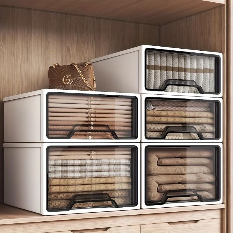 Drawer Storage Cabinet, No Assembly Required, Stackable Clothing Organizer, Multi-Functional Large Capacity, Storage Drawers, for Bedroom and Living Room