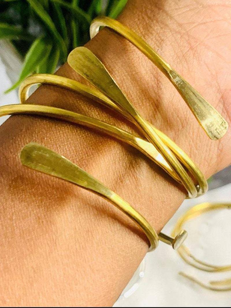 Women's Punk Style Cuff Bangle Set, 6 Counts Fashionable Minimalist Trendy Stack Bangle Bracelets for Party, Daily Decor, Trendy All-match & Exquisite Jewelry for Birthday Gift