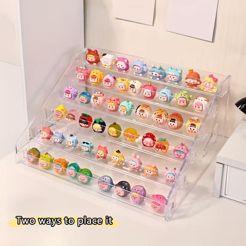 Acrylic Mini Display Box, Transparent Multi-Layer Desktop Storage Rack, display shelf, Toy and Gem Display Holder, Ideal Valentine's Day Gift