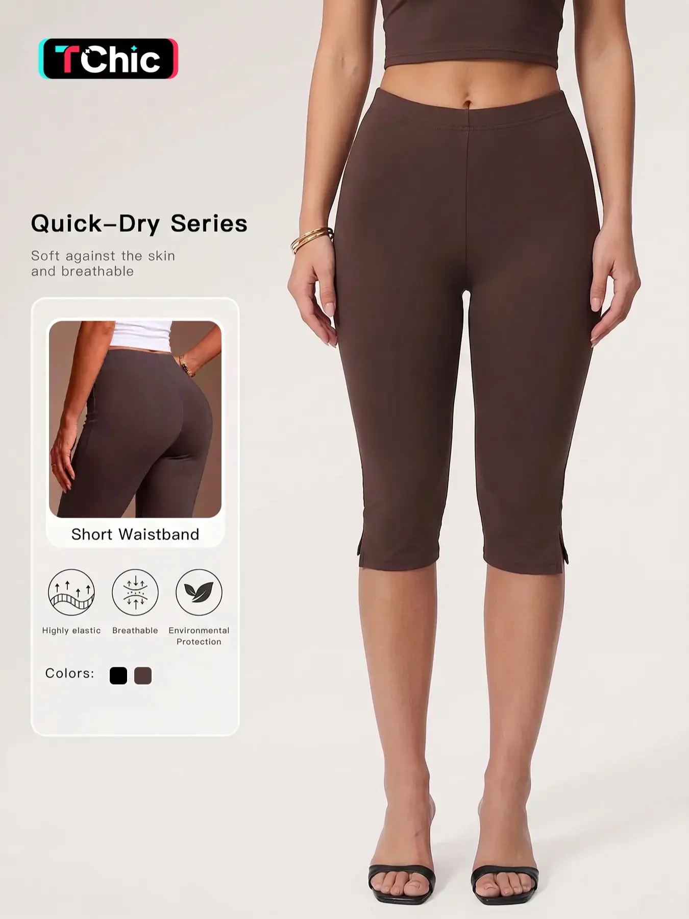 High-Waisted Split Seven-Quarter Yoga Pants for Women, Tummy Control and Butt Lifting, Breathable Sportswear for Fitness and Daily Wear, High Waist Activewear