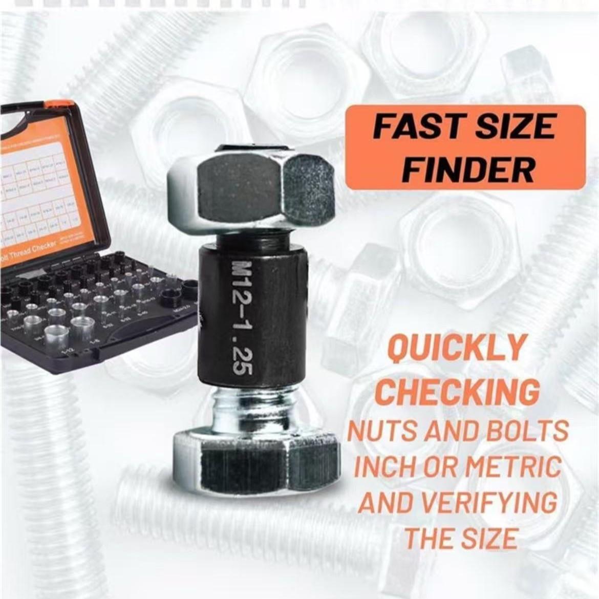 44pcs Thread Checker Set, Independent Packaging, Ideal for Complex & Narrow Spaces, DIY Measurement Tool Kit, Hardware