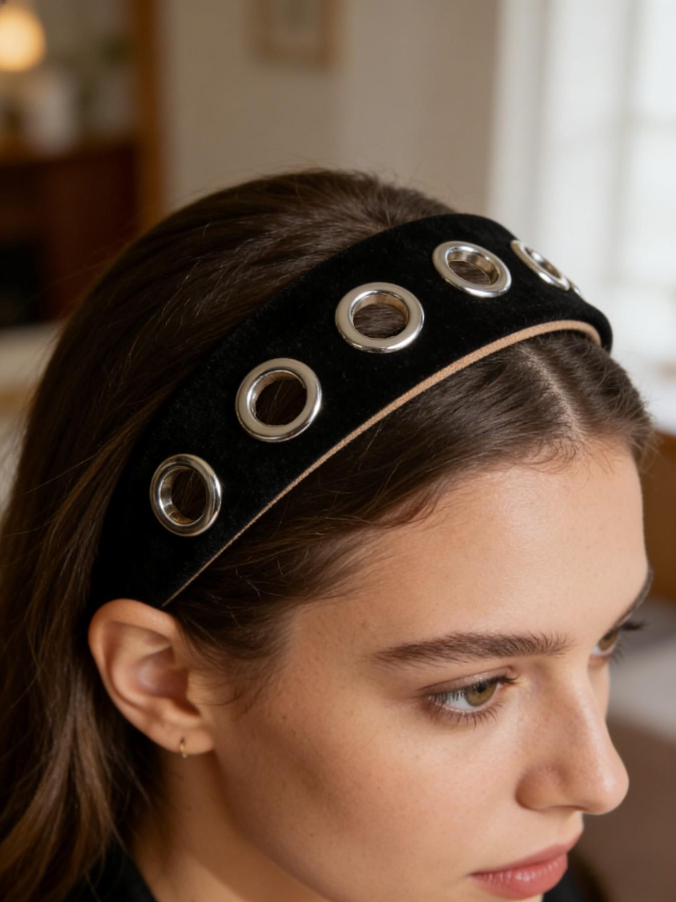 Trendy Wide Elastic Hairband, Non-Slip Design for Daily Use, Y2K Punk Style Headbands, Perfect for Photoshoots & Streetwear
