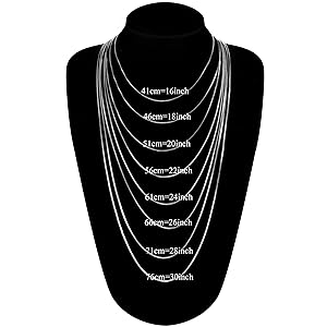 3pcs Stainless Steel Necklace Chain for Women Men, 1mm Thin Dainty Silver Color Chain, Sturdy Long Lobster Clasp, All Seasons Jewelry