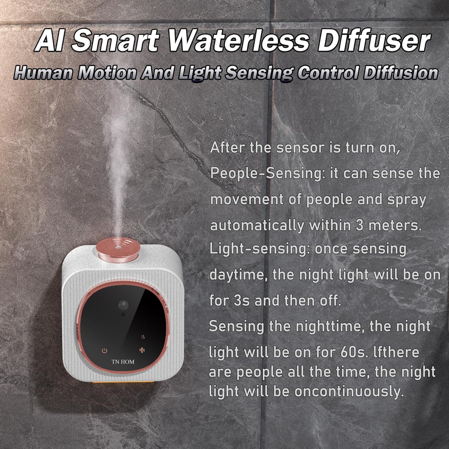 Professional grade essential oil diffuser, waterless belt-free timed aromatherapy machine, wall-mounted diffuser, suitable for bedrooms, living rooms, offices