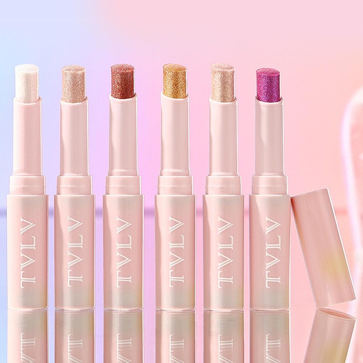 6 Color Crystal Jelly Highlighter Stick, Waterproof Long-Lasting Eyeshadow Pen, Perfect Valentine's Day Gift, Smooth Application