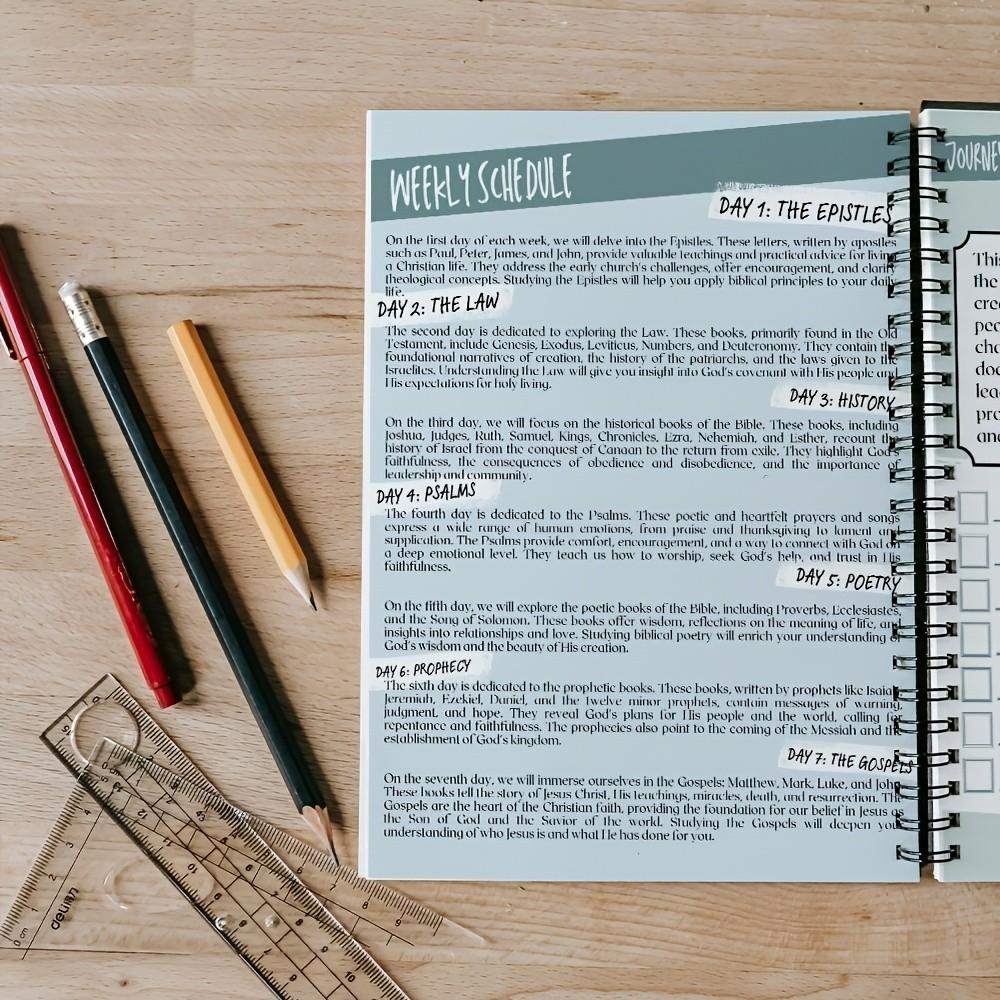 Journey Through Scripture - 113-Page One-Year Bible Reading Plan for Adults & Beginners, Daily Scripture Schedule, Reflection Space & Faith-Growth Guidance