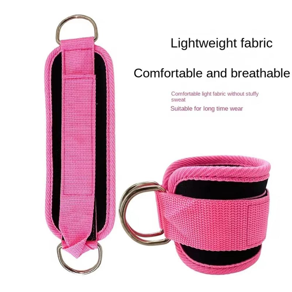 Double D-Ring Nylon Ankle Straps - Unisex Adult Fit Weighted Workout Fitness Belt, Glutes & Leg Strength Training Gym Equipment with Abductors Safety Support (Pink, Black, Blue, Red) Double D-Ring Nylon Ankle Straps - Unisex Adult Fit Weighted Workout Fitness Belt, Glutes & Leg Strength Training Gym Equipment with Abductors Safety Support (Pink, Black, Blue, Red)