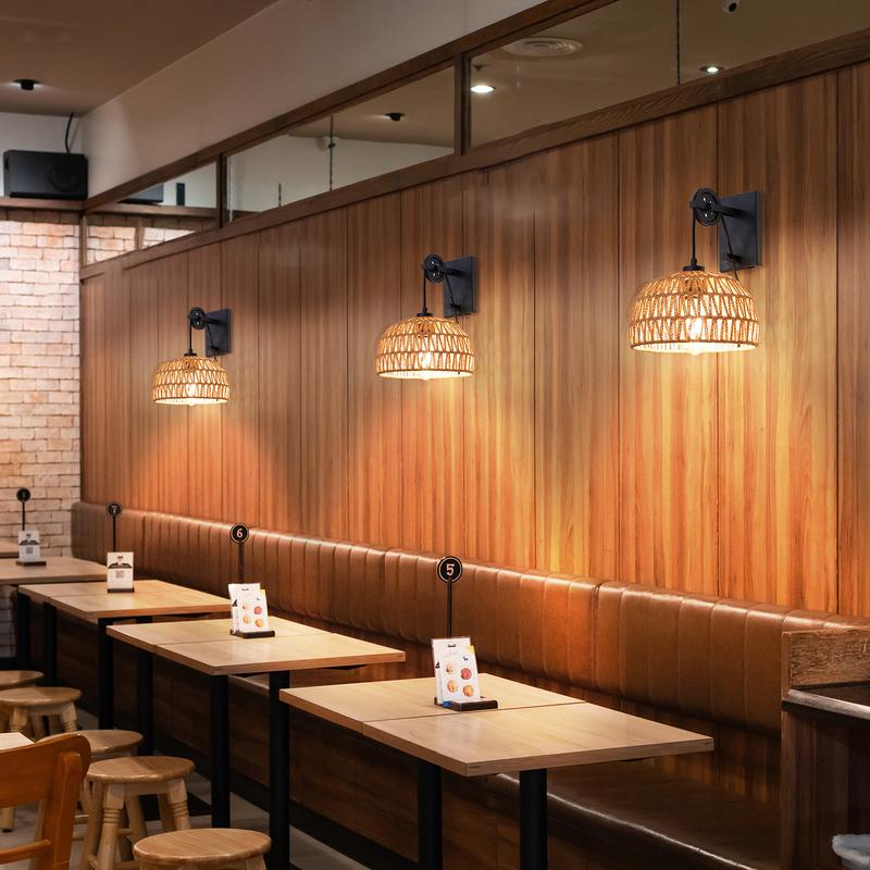 GLITGATE Boho Plug-in Wall Sconce without Bulbs for Livingroom,Hand-woven Rattan Wall Lamp With Adjustable Height,Wall Mounted Night Light,Bedside Wall Lamps for All E26 Bulbs for Bedroom,Living Room Decor (Bulbs Not Included) GLITGATE Boho Plug-in Wall Sconce without Bulbs for Livingroom,Hand-woven Rattan Wall Lamp With Adjustable Height,Wall Mounted Night Light,Bedside Wall Lamps for All E26 Bulbs for Bedroom,Living Room Decor (Bulbs Not Included)