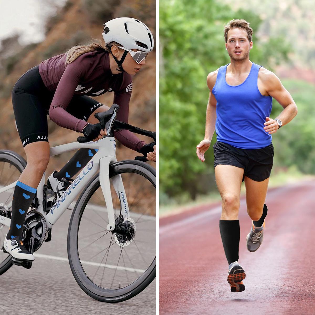 3 Pairs Wide Calf Socks for Women&Men Plus Size Large Support Stockings,Sports Socks Mixed Pattern Breathable Knee High Socks for Women & Men,Summer Sports Socks for Athletic,Soccer,Daily,Running