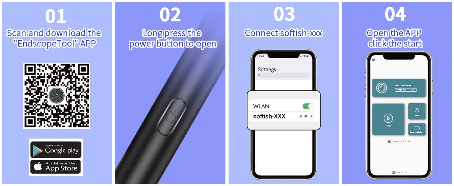 Vitcoco 8 Pcs Ear Set,Ear Canal Cleaner with 1920P Camera,Ear Cleaning Kit with 8 Ear Spoon,Ear Wax Removal,Ear Camera for iOS & Android Mother's Day Gifts