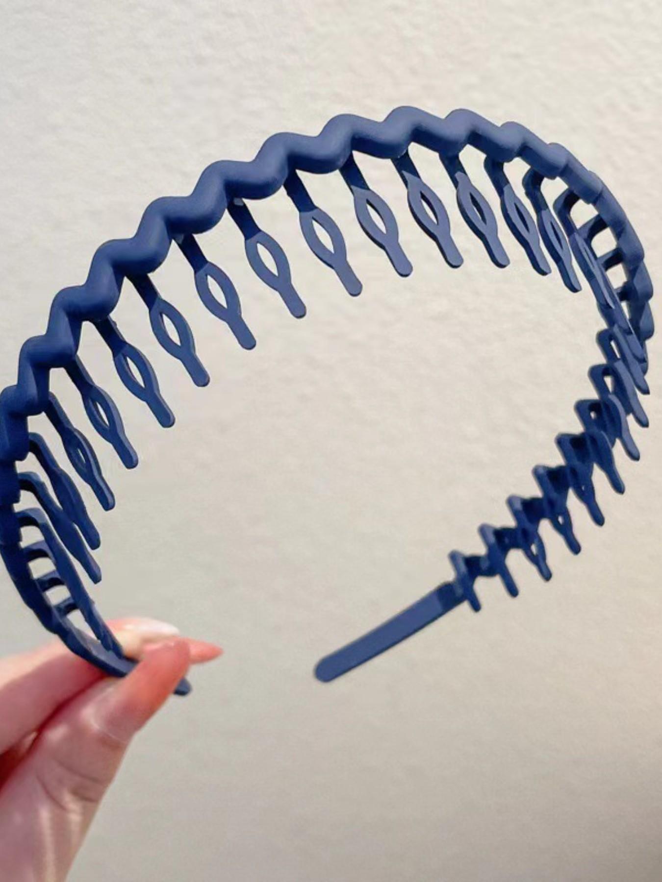 Luxe Petite Wavy Braided Headbands with Teeth, Non-Slip Textured Hair Hoops, Cute Wide Wavy Hair Accessories for Women & Girls