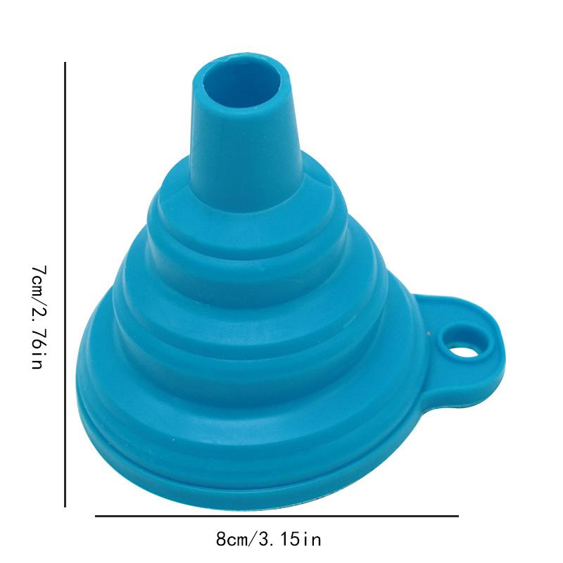 4pcs/8pcs Random Color Silicone Funnels, Foldable Collapsible Funnels, Creative Kitchen Funnels, Foldable Oil Funnel