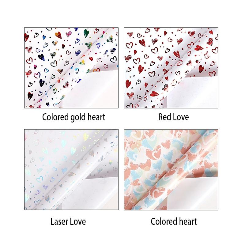 Valentine Gift Wrapping Paper, Birthday Party Decoration, Wedding Favor Packaging, Thin Floral Bouquet Supplies, Any Occasion Decor