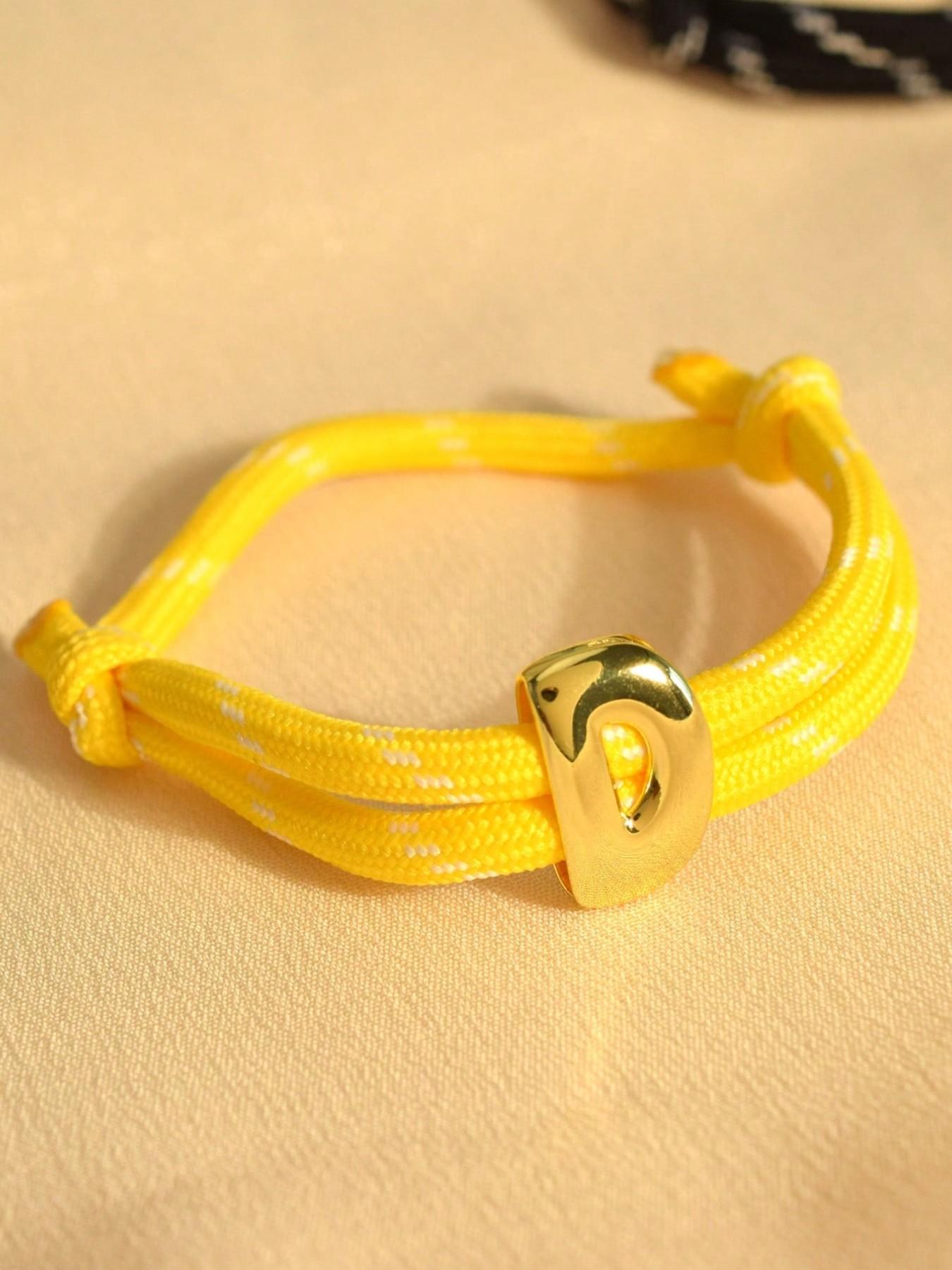 Dopamine Colorful Rope 26 Letter Bracelet, Handwoven Wristband for Men and Women, Unisex Fashion Accessory, Unique Gift Idea