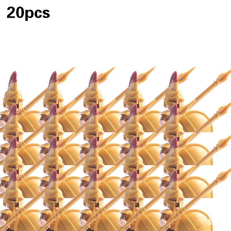 2026 new Medieval Military Sets Action Figures Building Blocks Bricks Roman Knight Spartan Soldier Helmet Sword WeaponsToys For Children