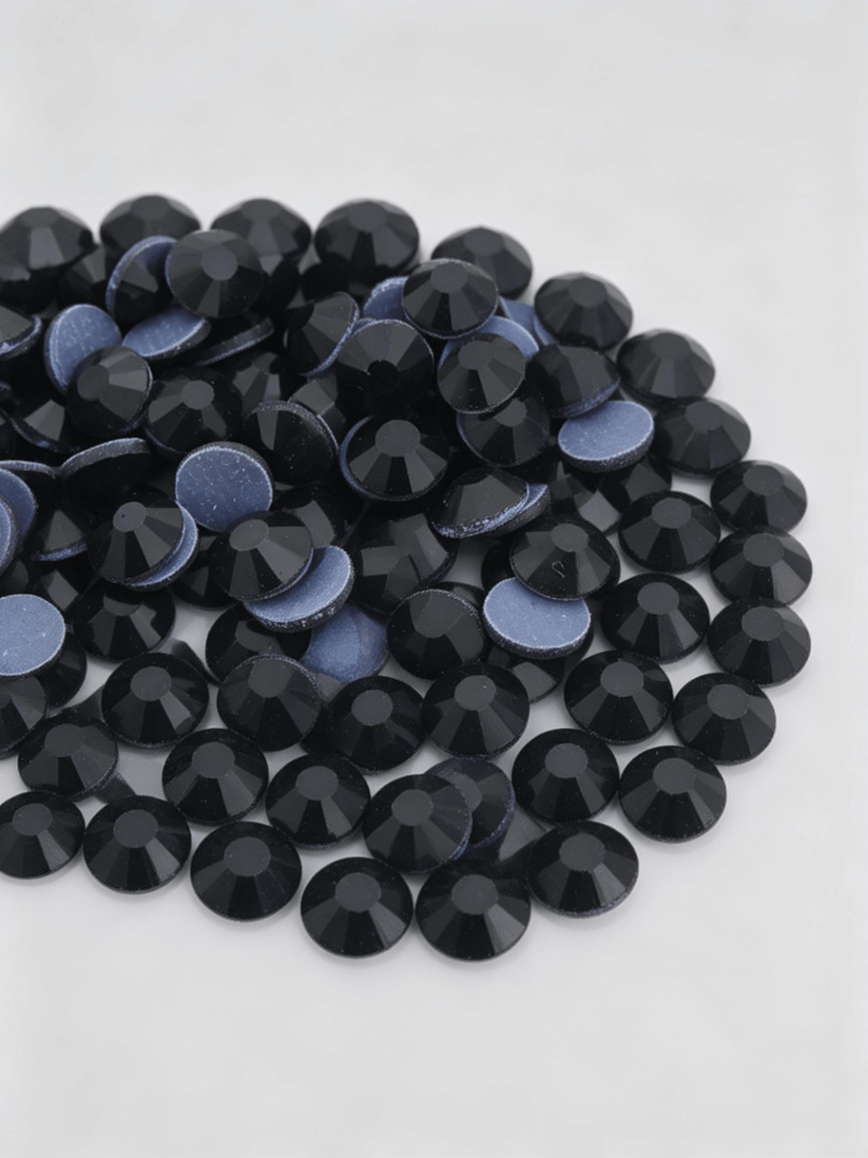 2880pcs DIY Hot Pressed Glass Rhinestones, Flat Back Crystal Drills, Handmade Nail Art Decorations, All Seasons, Solid Pattern