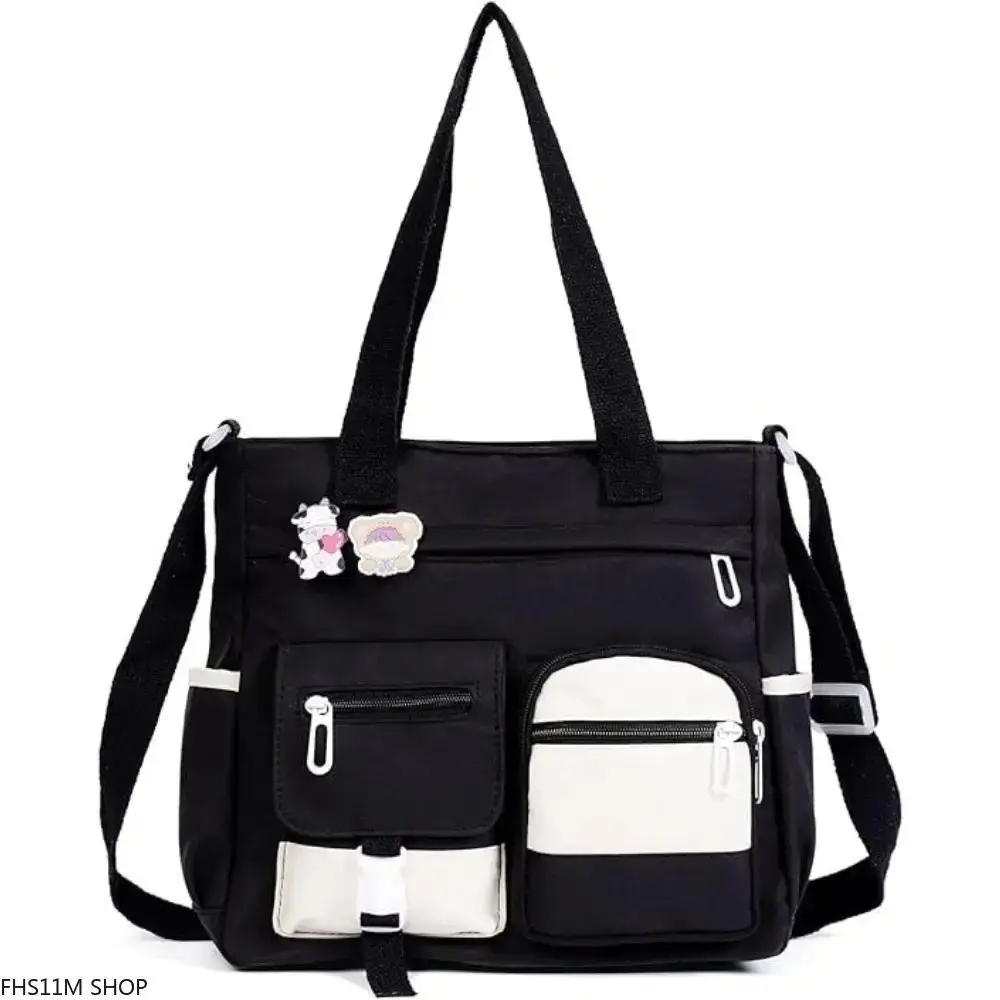 Women's Waterproof High-Capacity Casual Work Tote - Multi-Pocket Crossbody Laptop Bag for School, Daily Commute, Fits 14-inch Laptops