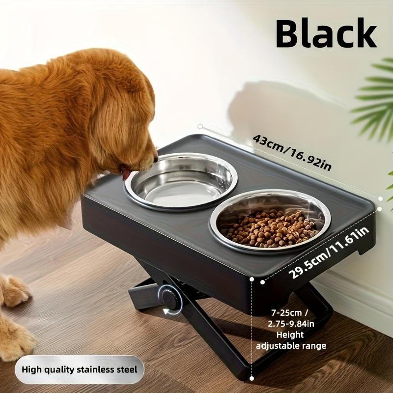 Adjustable Height Dog Bowl Stand with NeckGuard, 1 Count Durable Pet Feeding Station forCats and Dogs, Easy Cleaning, Space-saving,Comfortable Feeding Experience