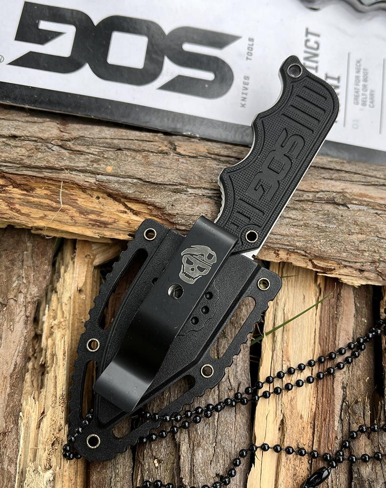 Mini Fixed Blade Knife EDC Knife Instinct Boot-Knife Premium Stainless Steel Blade Knife G10 Handle Knife Outdoor Hiking self defense tactical knife Camping Fishing Tool Knife with K Sheath Pocket Knife