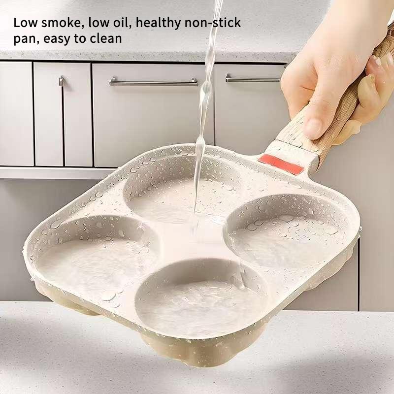 Non-Stick 4-in-1 Breakfast Pan for Frying Eggs, Hamburgers & Scrambled Eggs - Multi-Functional, Fast Heating, Durable, Easy Clean, Space-Saving, Eco-Friendly, with Silicone Strips & Tempered Glass Lid Non-Stick 4-in-1 Breakfast Pan for Frying Eggs, Hamburgers & Scrambled Eggs - Multi-Functional, Fast Heating, Durable, Easy Clean, Space-Saving, Eco-Friendly, with Silicone Strips & Tempered Glass Lid