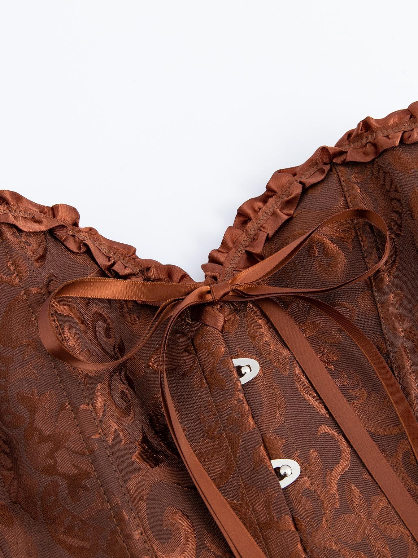 Women's Satin Belted Body Shaper, Lace Bow Decor, Adjustable Straps, Comfortable Fashion Bodysuit, Slimming Underwear, Body Sculpting Garment