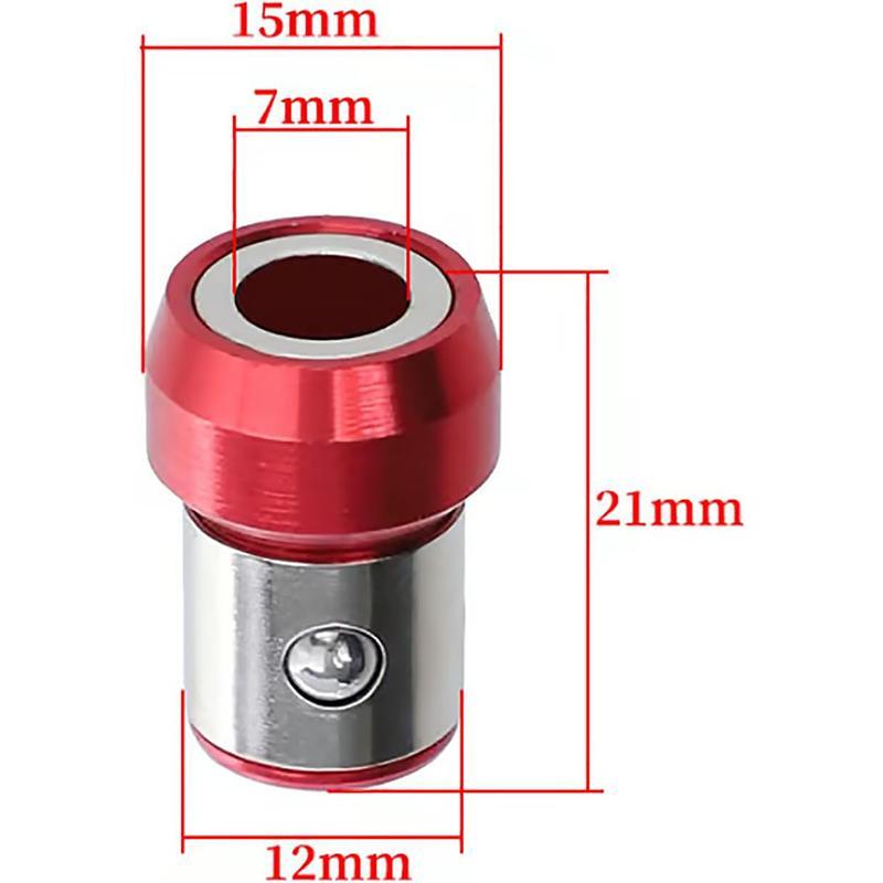 6PCS Screwdriver Head Magnetic Ring, UniversalMagnetizer for Drill,Universal 1/4 inch 6.35mm RemovableMagnetizer Ring Magnetic Driver Hex Electric Screwdriver BitStrong Magnetizer-14