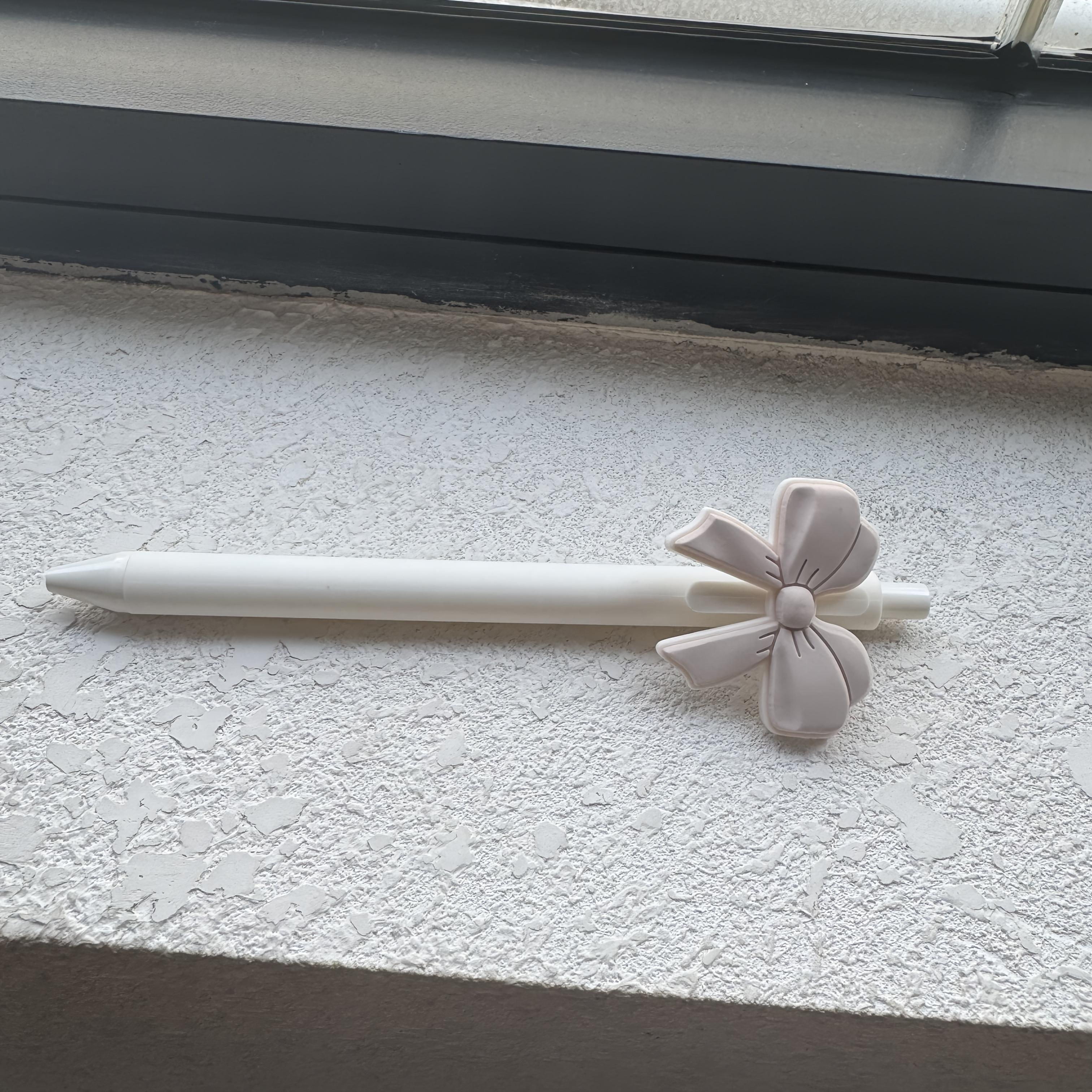 6/12pcs Bow Series Ballpoint Pens, Ideal for School, Office, Diaries, Gifts, Back-To-School Season, Butterfly Sticker Pens