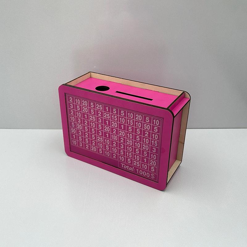 Wooden Money Storage Box, Wooden Bank Home Counter Organizer, Office Savings Jar, Home Quality Counter Target Saving Jar, Cash Coin Jar