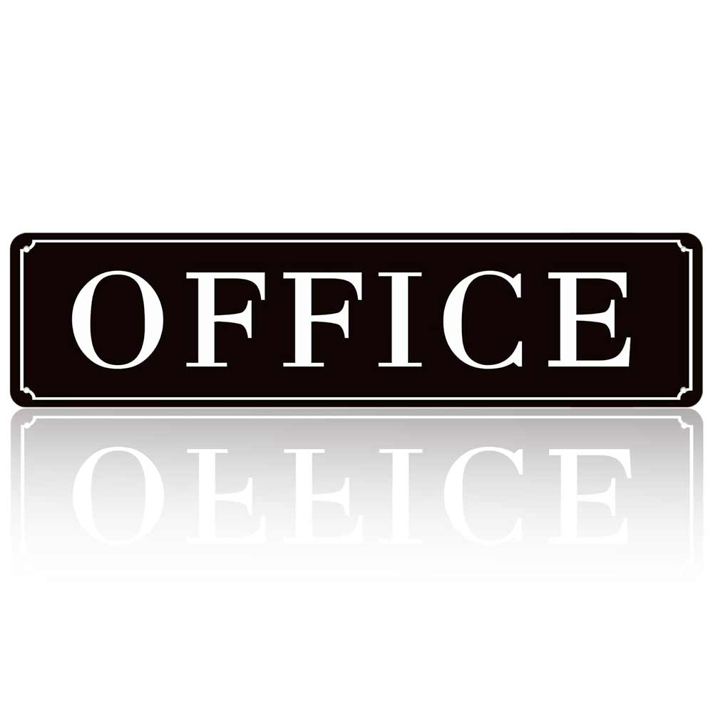 16x4 Inches Aluminum Metal Sign "OFFICE" Modern Minimalist Door Sign for Home Office Business Studio Classroom Decorative Plaque Durable Waterproof Indoor Outdoor Use Professional Wall Art Office Door Identifier Housewarming Gift