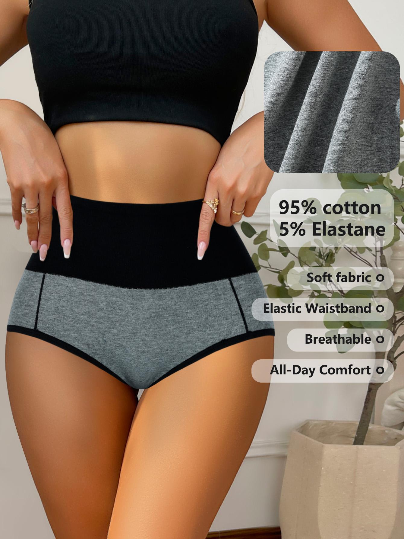 Lady Women's High-Waist Tummy Control Stretch Satin Briefs Multipack - Soft, Stretchy, Breathable, Machine Washable Underwear for Postpartum Recovery, Everyday Wear, All-Season (4/8-Pack Options, Mixed Color)