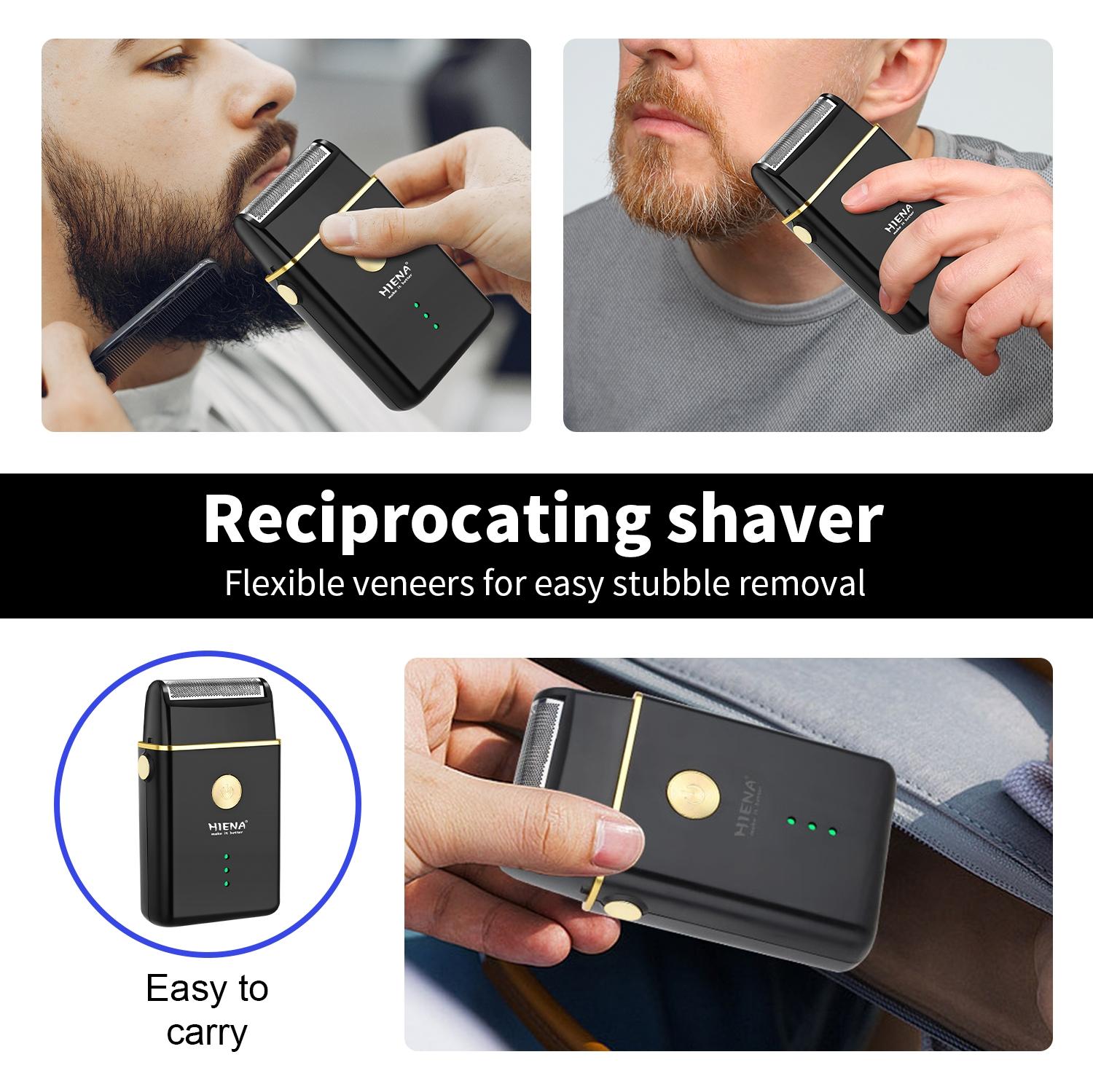 Men's Professional Hair Clipper Set, 5-Piece Trimmer Kit Includes Wireless & Electric Clippers, Precision Styling Tools with Storage Box, Rechargeable Hair Clipper