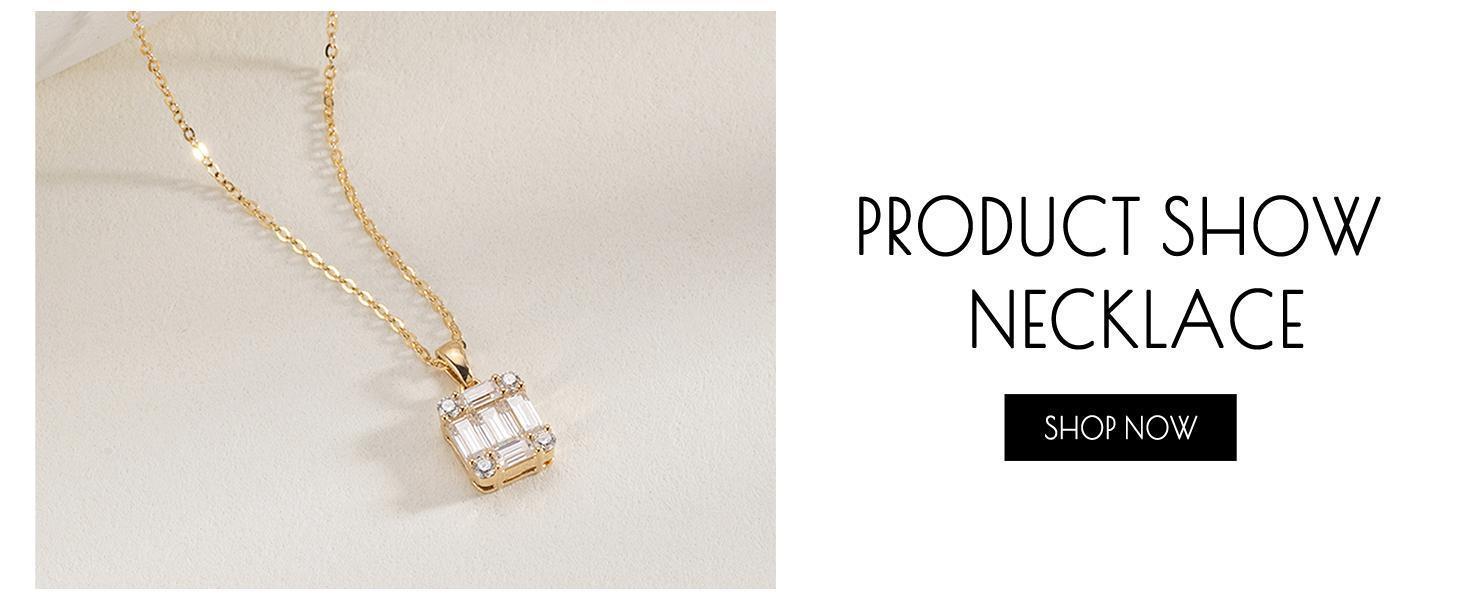 Diamond Pendant Gold Necklace for Women Dainty 18k Gold Plated Choker Necklaces Simple Gold Jewelry Gifts for Women Girls