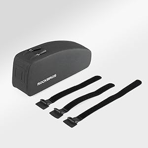ROCKBROS Top Tube Bike Frame Bag - Waterproof Cycling Pouch with 2 Zipper Pockets for Bicycles