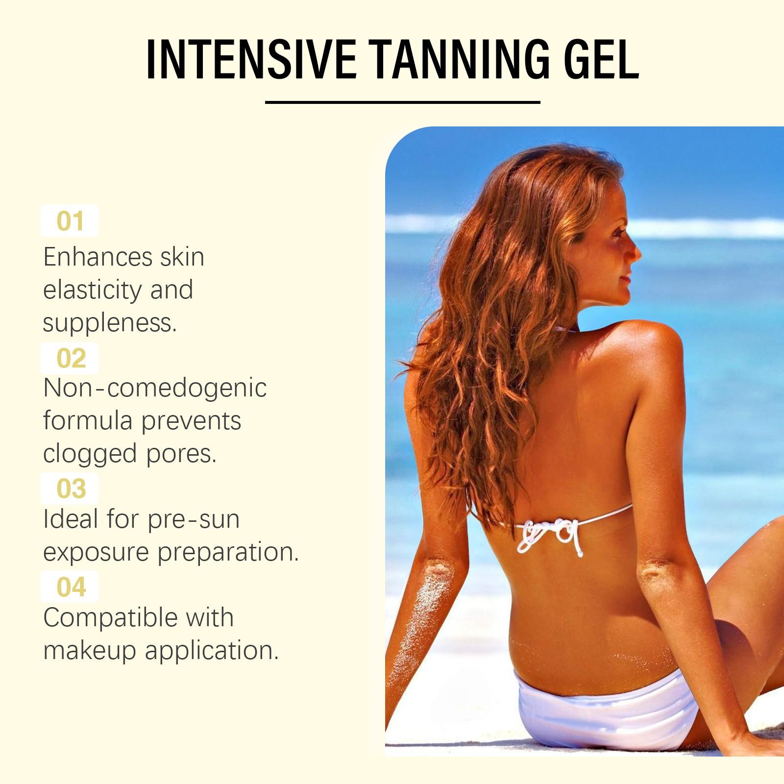 Tanning Gel – 5.07oz Fast Tan Accelerator for Outdoor Use | Moisturizing, Smooth Finish, Water-Resistant Body Care Radiant Moisturizer, Moisturizing Bronzing Tanner