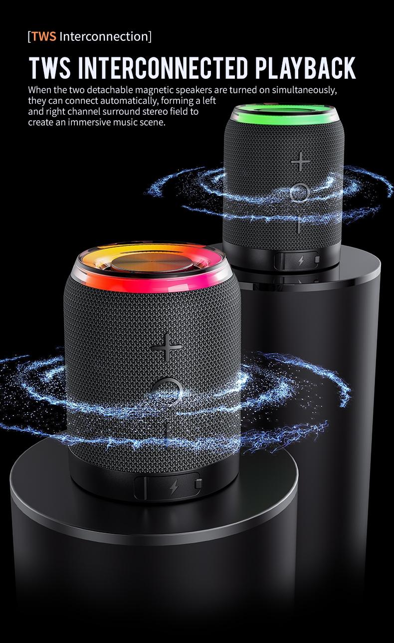 New Magnetic Bluetooth-compatible Speaker, Detachable Two-Piece Stereo Subwoofer, Living Room Surround Sound System, Home Audio Equipment