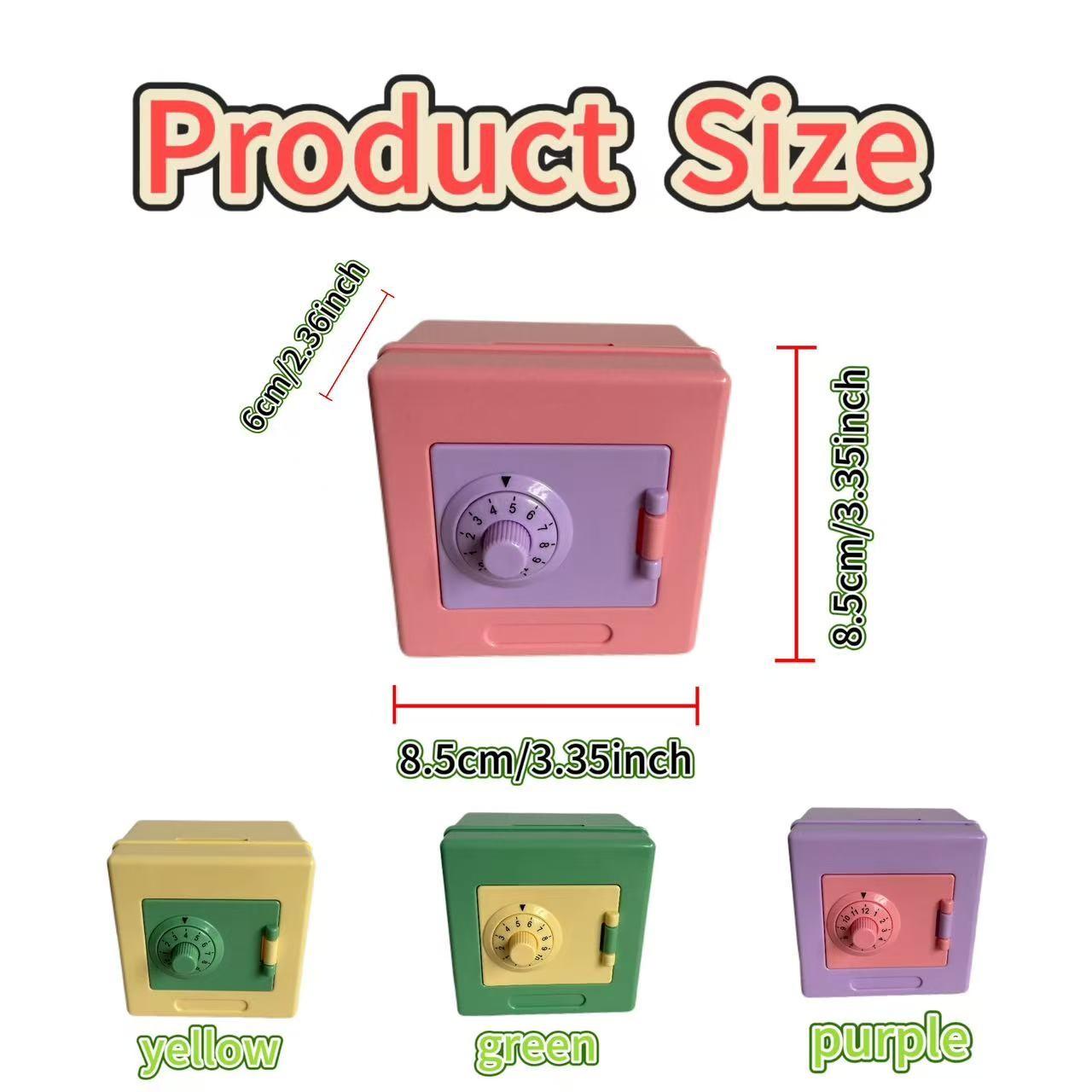 1pcsChildren's ATM piggy bank, suitable for boys and girls, mini electronic bank with password lock, safe coin bank for boys and girls, children's cash savings box, great children's gift toy bank