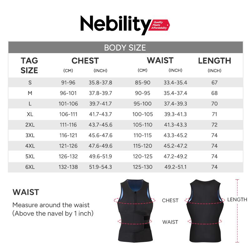Nebility Men's Thermal Sauna Vest - Heat-Reflective Coating Compression Shirt Masculine Menswear